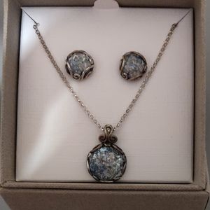 Paz Creations Roman Glass Sterling Silver Set